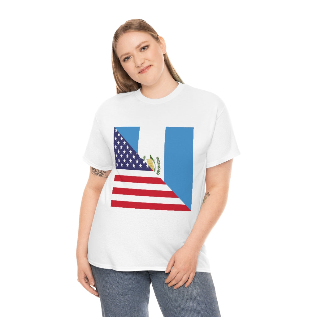 Guatemalan American Flag Tee Shirt | Unisex Guatemala USA Tshirt