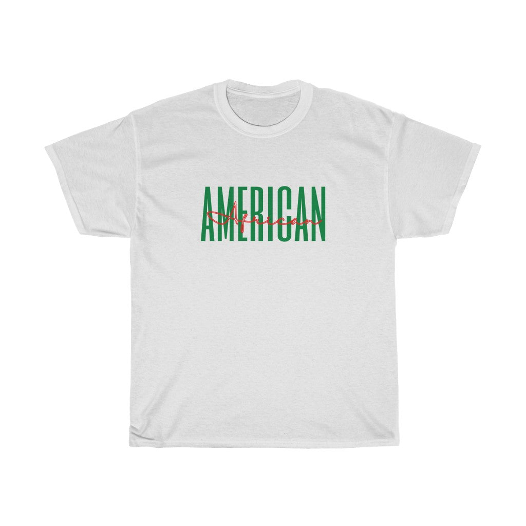 African American Color Text T-Shirt | Unisex Black USA Tee