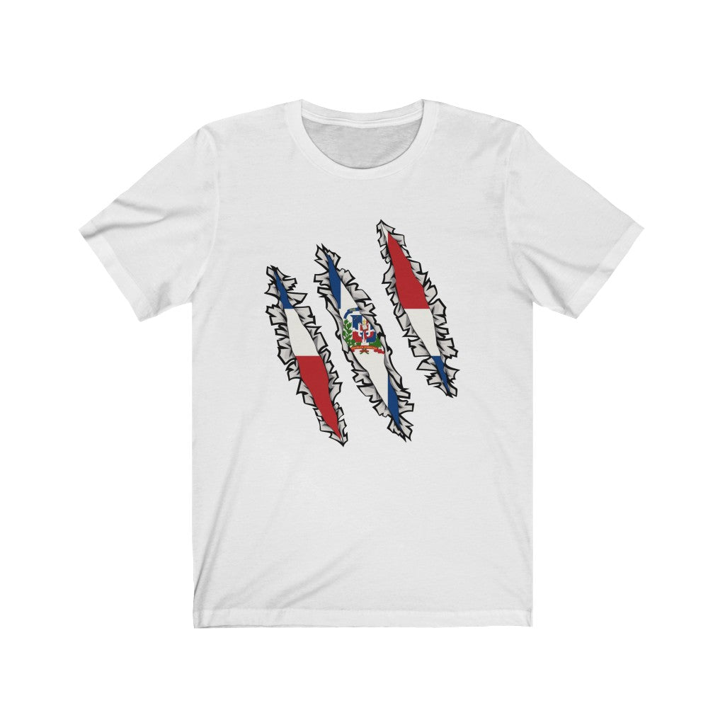 Slashed Dominican Flag Shirt | DR Dominican Republic Tee Men Women Clothing