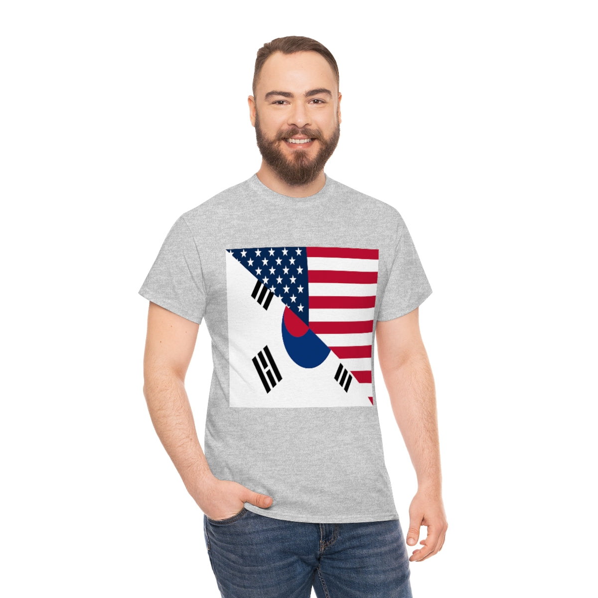 South Korean American Flag Half South Korea USA T-Shirt | Unisex Tee Shirt