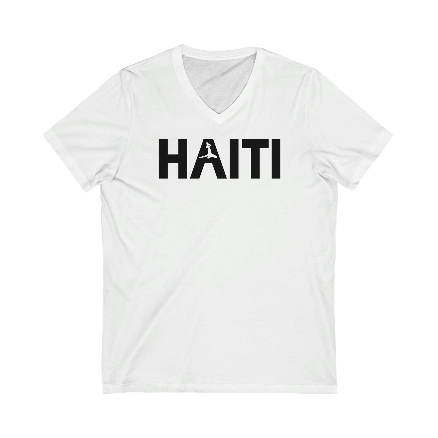 Haiti Neg Marron Black | New Mawon Haitan Text V-Neck T-Shirt | Unisex Vee Shirt