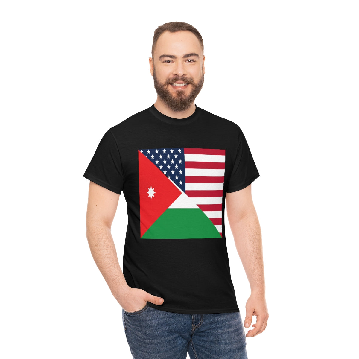 Jordan American Flag Half Jordanian USA T-Shirt | Unisex Tee Shirt