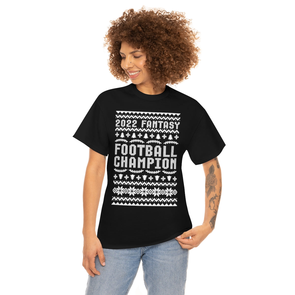 Fantasy Football Champion 2022 Ugly Christmas Tee Shirt | Unisex Champ T-Shirt