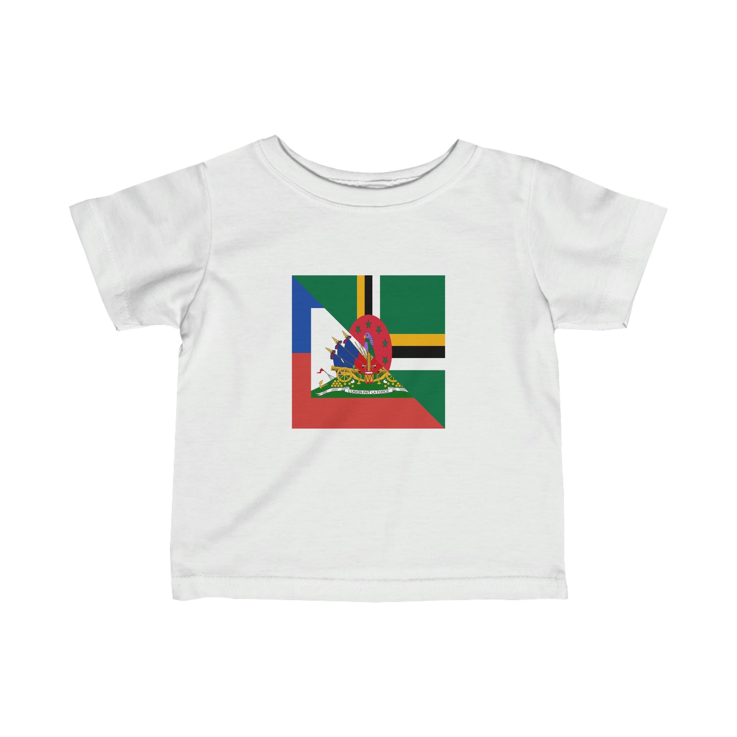 Infant Dominica Haiti Flag Dominican Haitian Toddler Tee Shirt