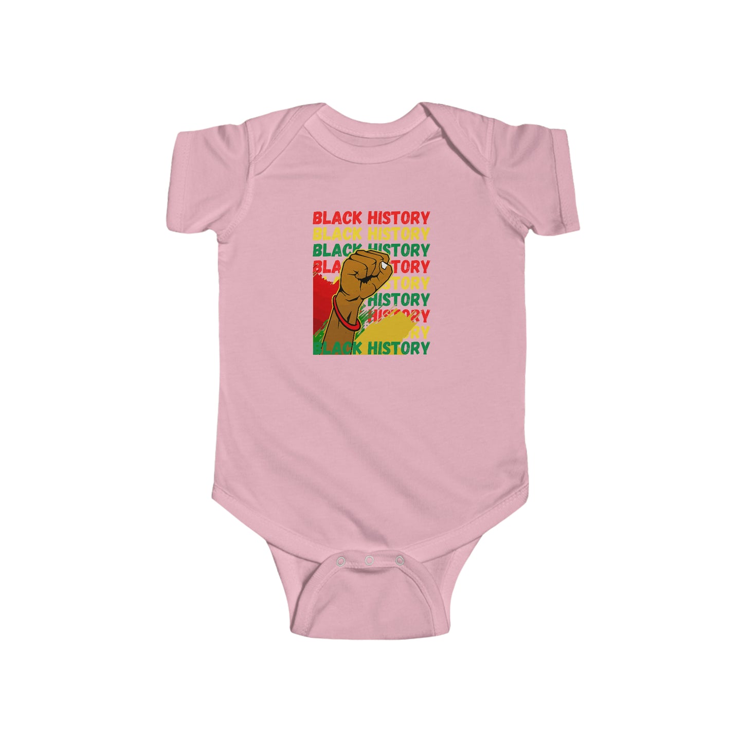 Black History Month Power Fist Baby Bodysuit | Black Excellence Boy Girl African American History