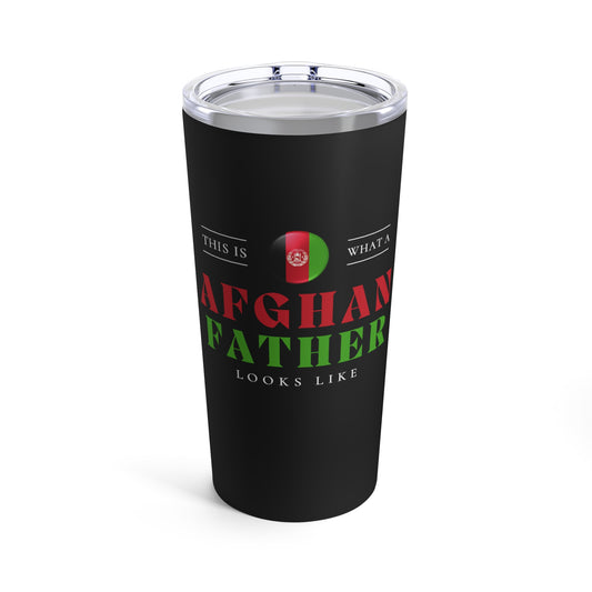 Afghan Father Looks Like Afghanistan Flag Fathers Day Tumbler 20oz Beverage Container
