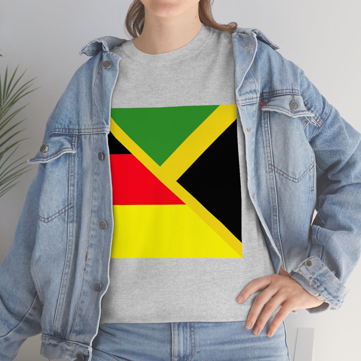 Jamaican German Flag Tee Shirt | Unisex Jamaica Germany USA Tshirt