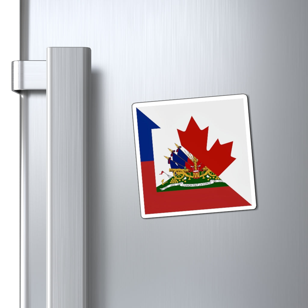 Haitian Canadian Flag | Half Haiti Canada Canadien Magnet