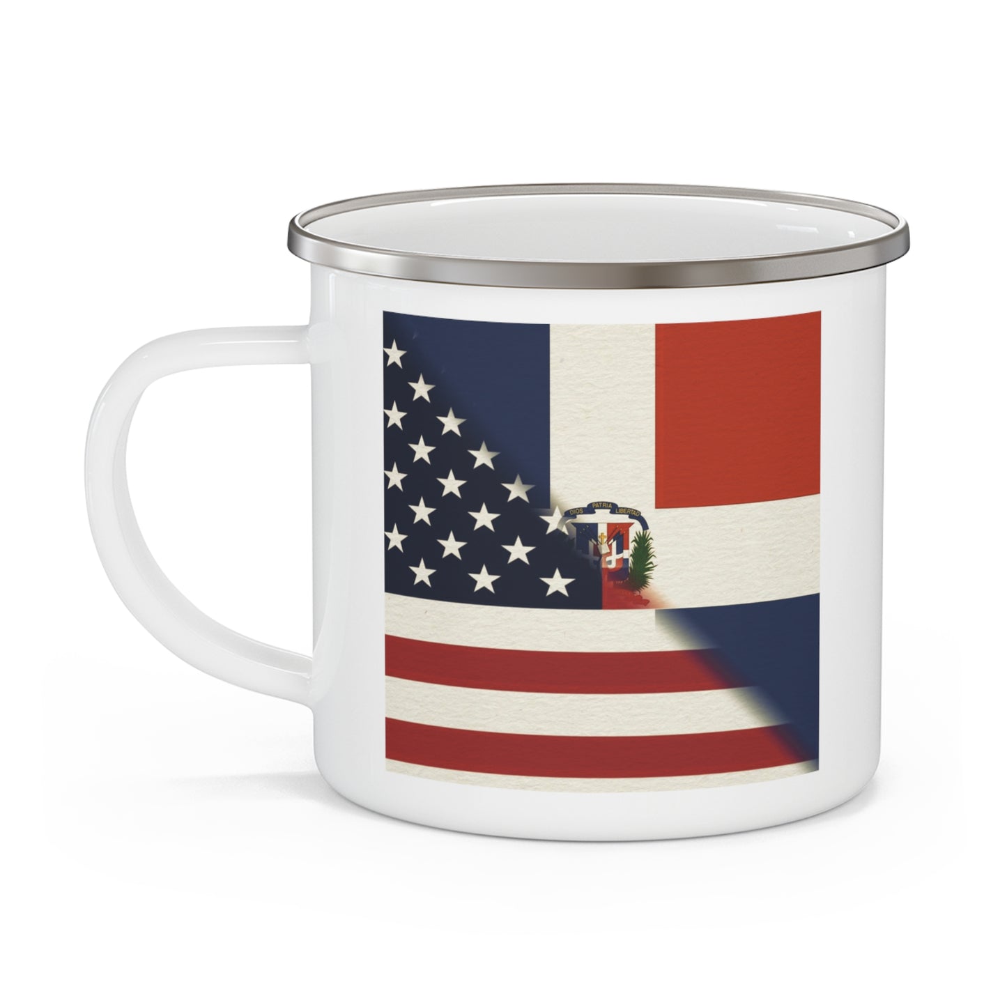 Dominican Republic America Flag | US D.R. 12oz Enamel Mug