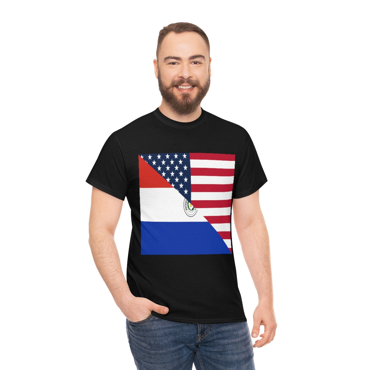 Paraguayan American Flag T-Shirt | Unisex Paraguay USA Tee Shirt