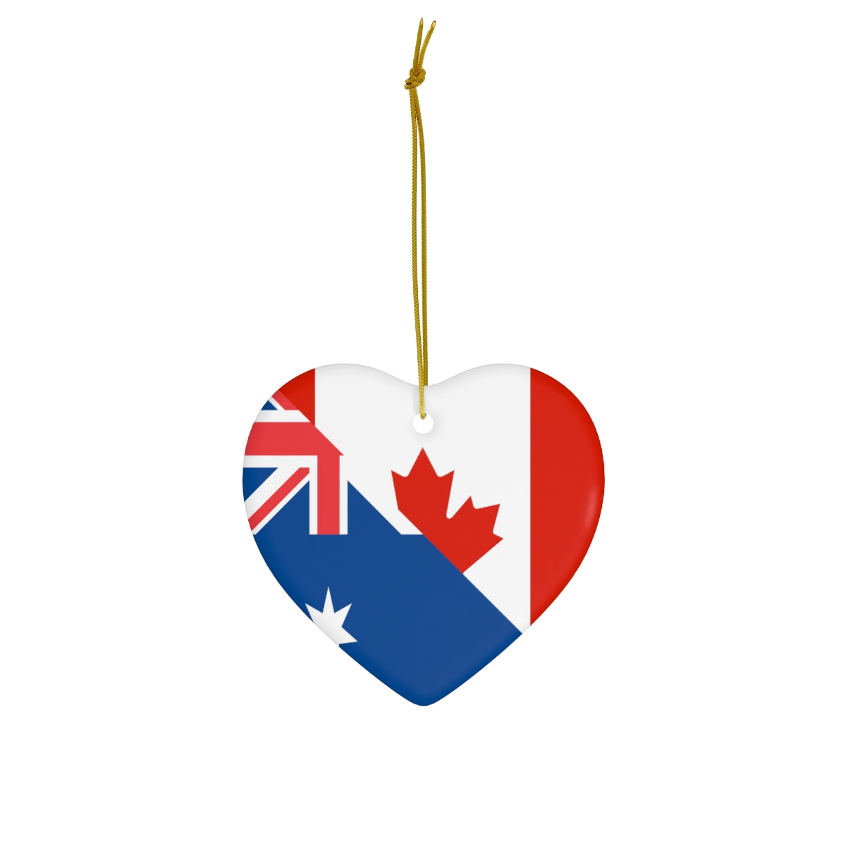 Australian Canadian Flag Ceramic Ornaments | Australia Canada Holiday Christmas Tree