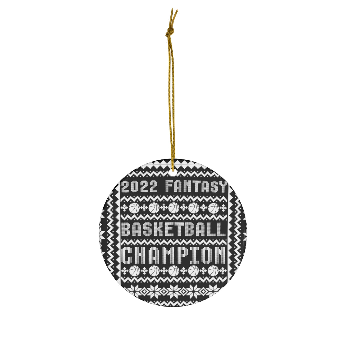 Fantasy Basketball 2022 Ceramic Ornament | Champ Christmas Tree