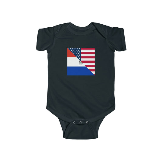 Paraguay American Flag Half Paraguayan USA Baby Bodysuit | Newborn Boy Girl