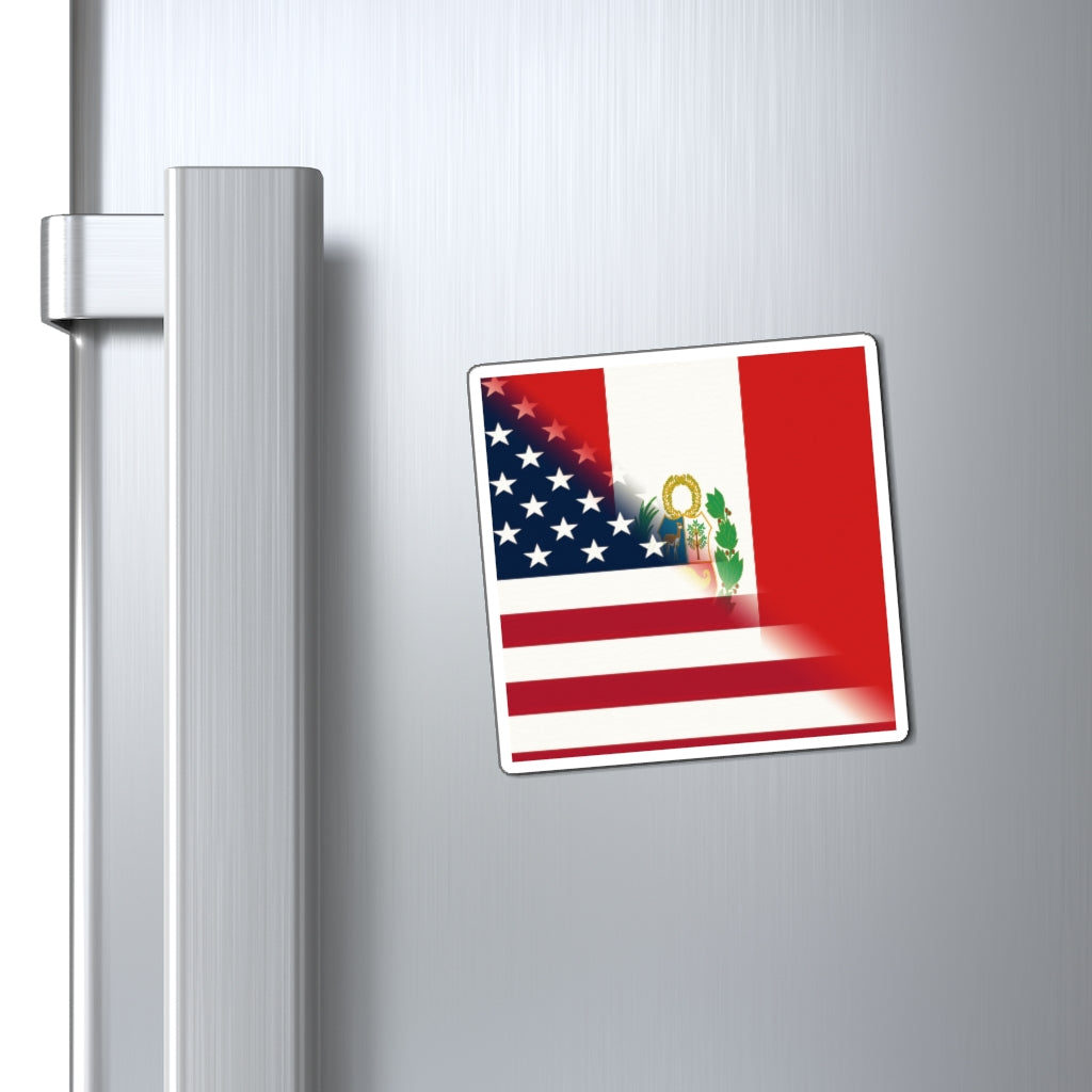 Peru America Flag | Peruvian American Flag Magnet