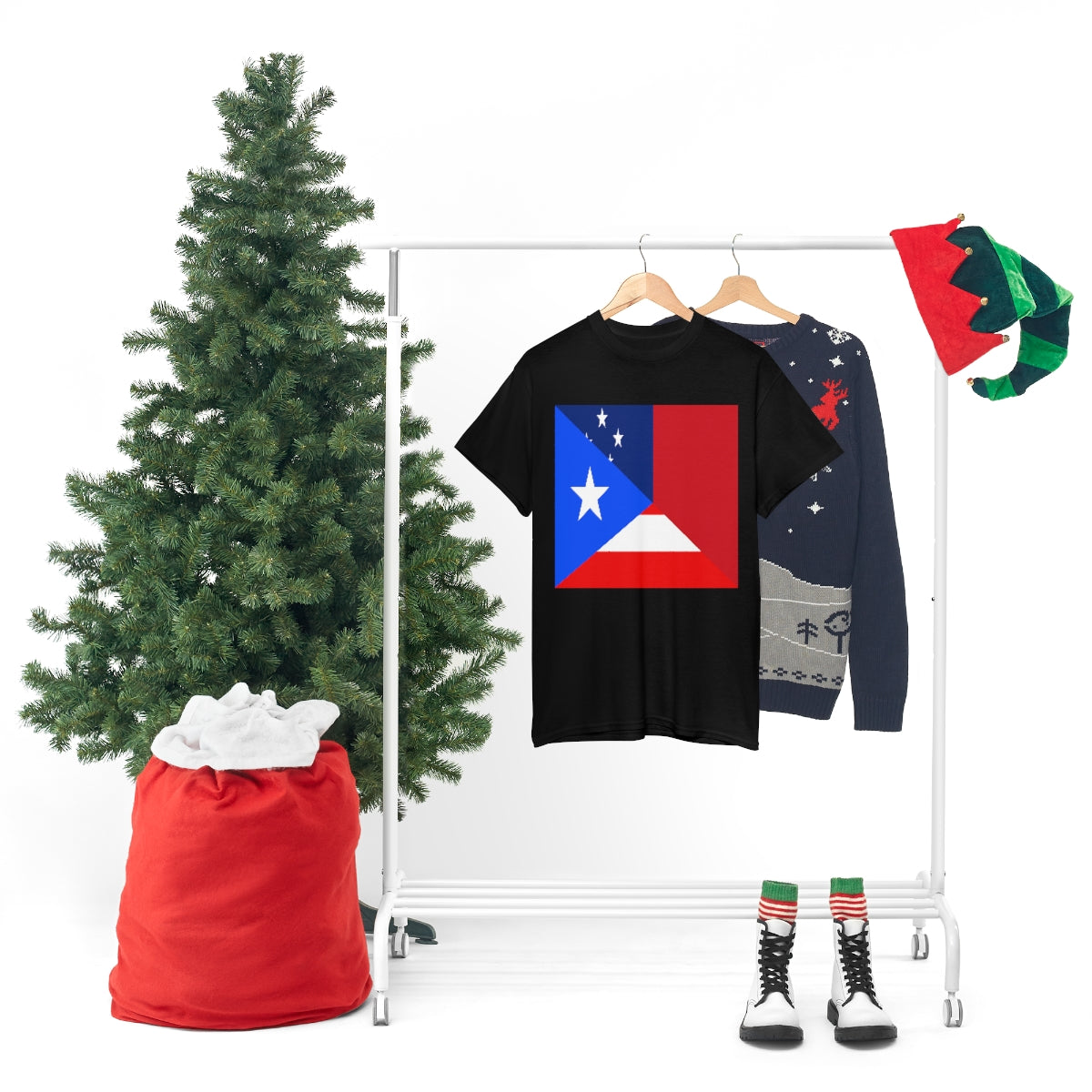 Puerto Rico Samoa Flag Half Puerto Rican Samoan T-Shirt | Unisex Tee Shirt