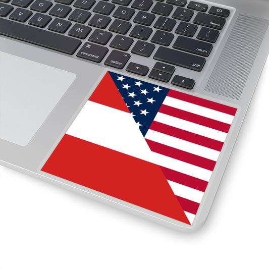 Austrian American Flag Sticker | Austria USA