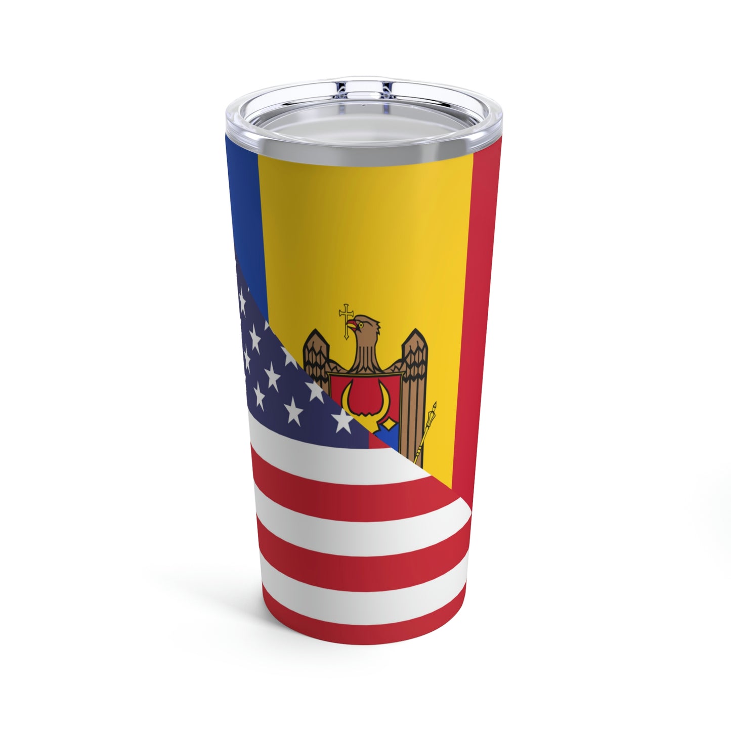 Moldova American Flag Half Moldovan USA Tumbler 20oz