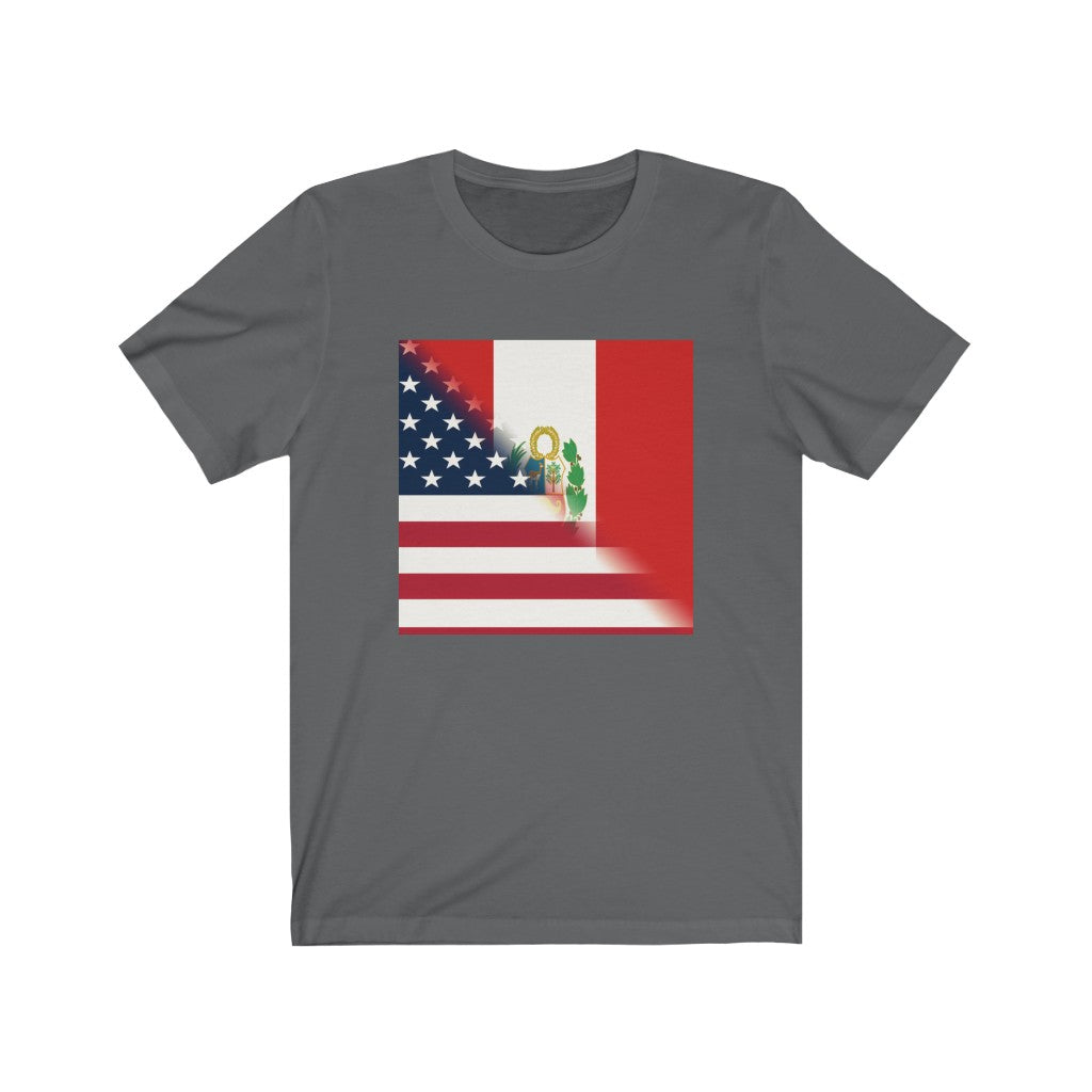 Half Peru - America Flag Tee | United States Peruvian Clothing