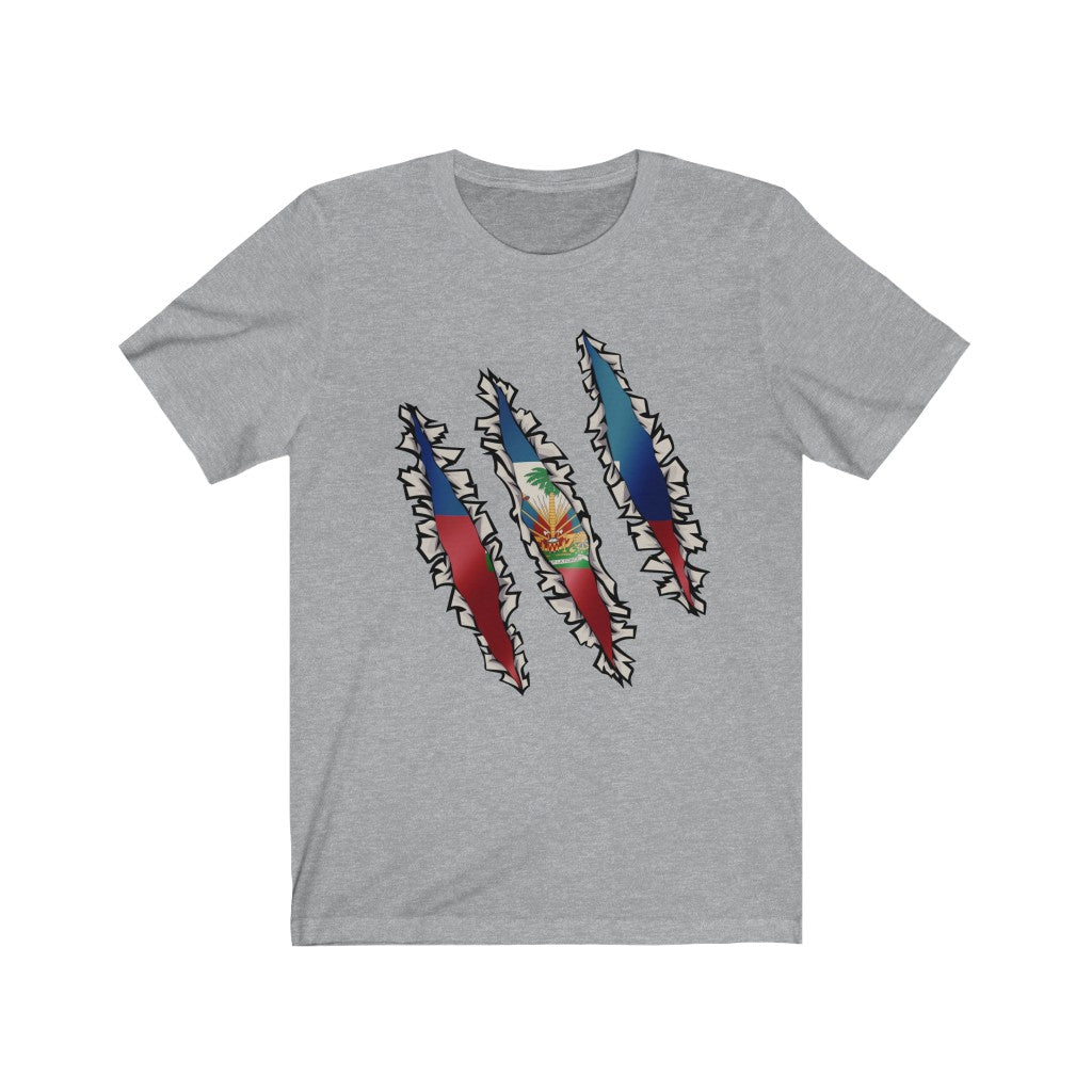 Slashed Haitian Flag Shirt | Haiti Tee Men Women Clothing