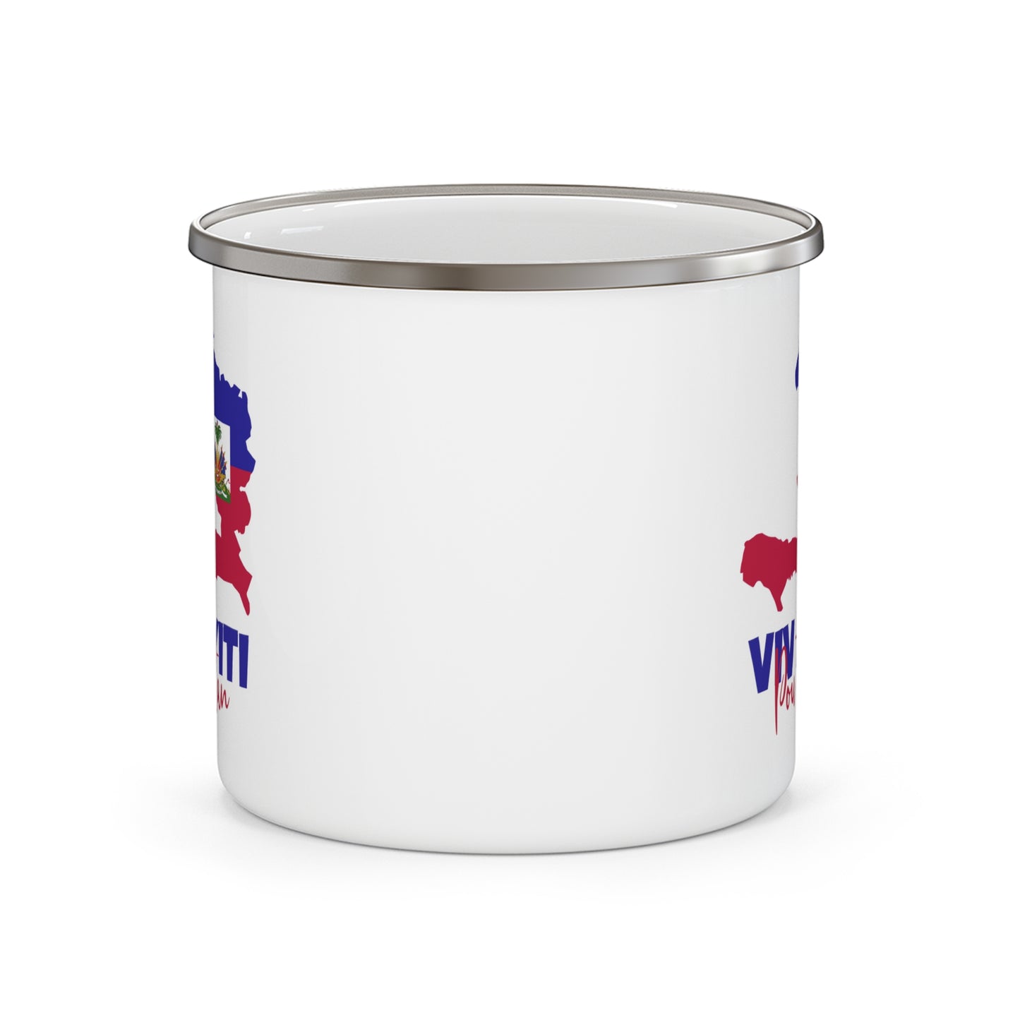 Viv Ayiti Pou Toutan Haitian Forever Haiti 12oz Enamel Mug