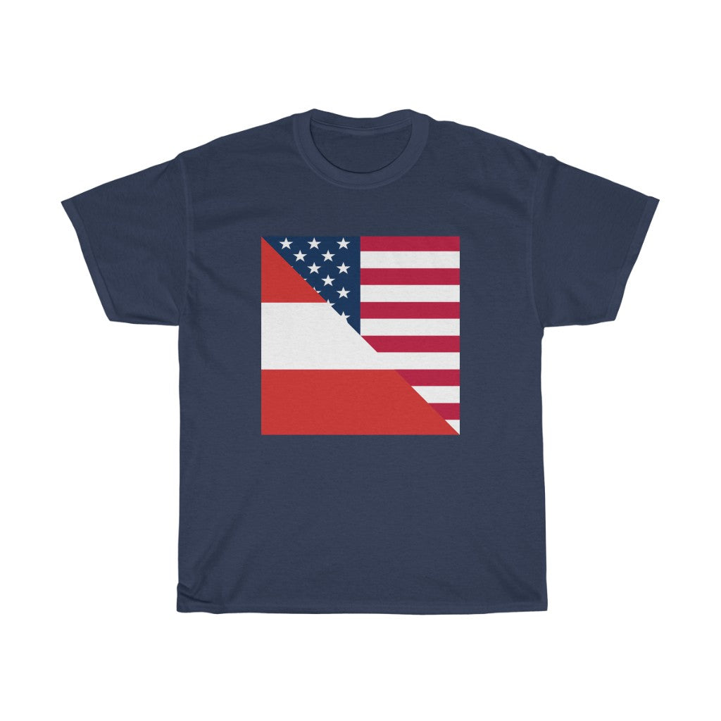 Austrian American Flag T-Shirt | Unisex Austria USA Tee