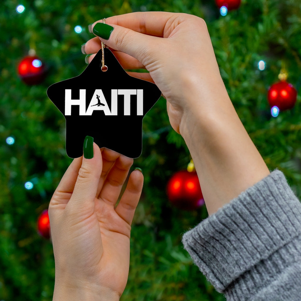 Haiti Text Ceramic Ornaments | Ayiti Christmas Tree