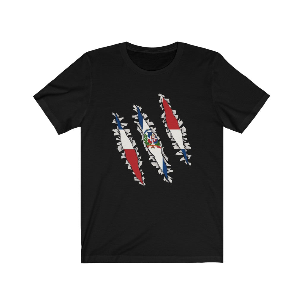 Slashed Dominican Flag Shirt | DR Dominican Republic Tee Men Women Clothing