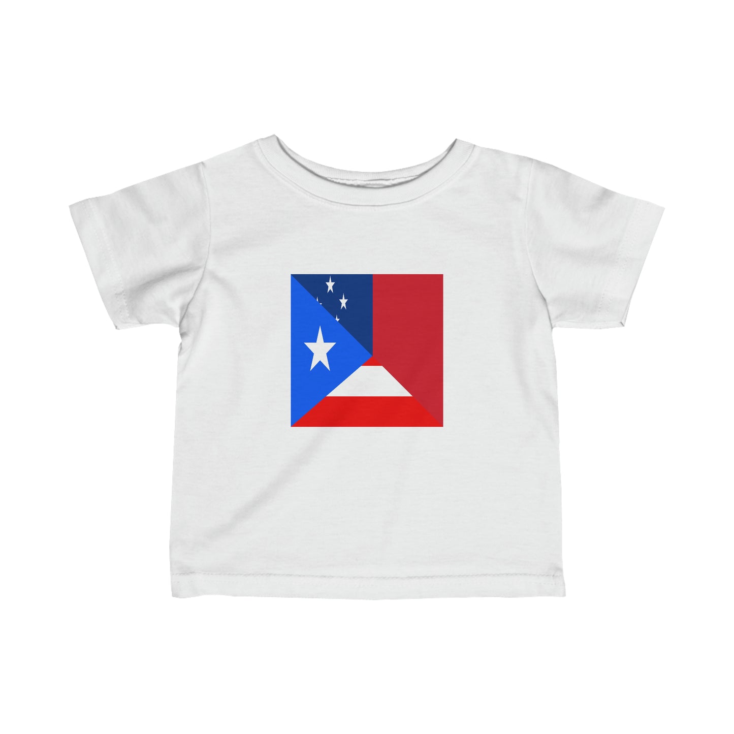 Infant Puerto Rico Samoa Flag Half Puerto Rican Samoan Toddler Tee Shirt