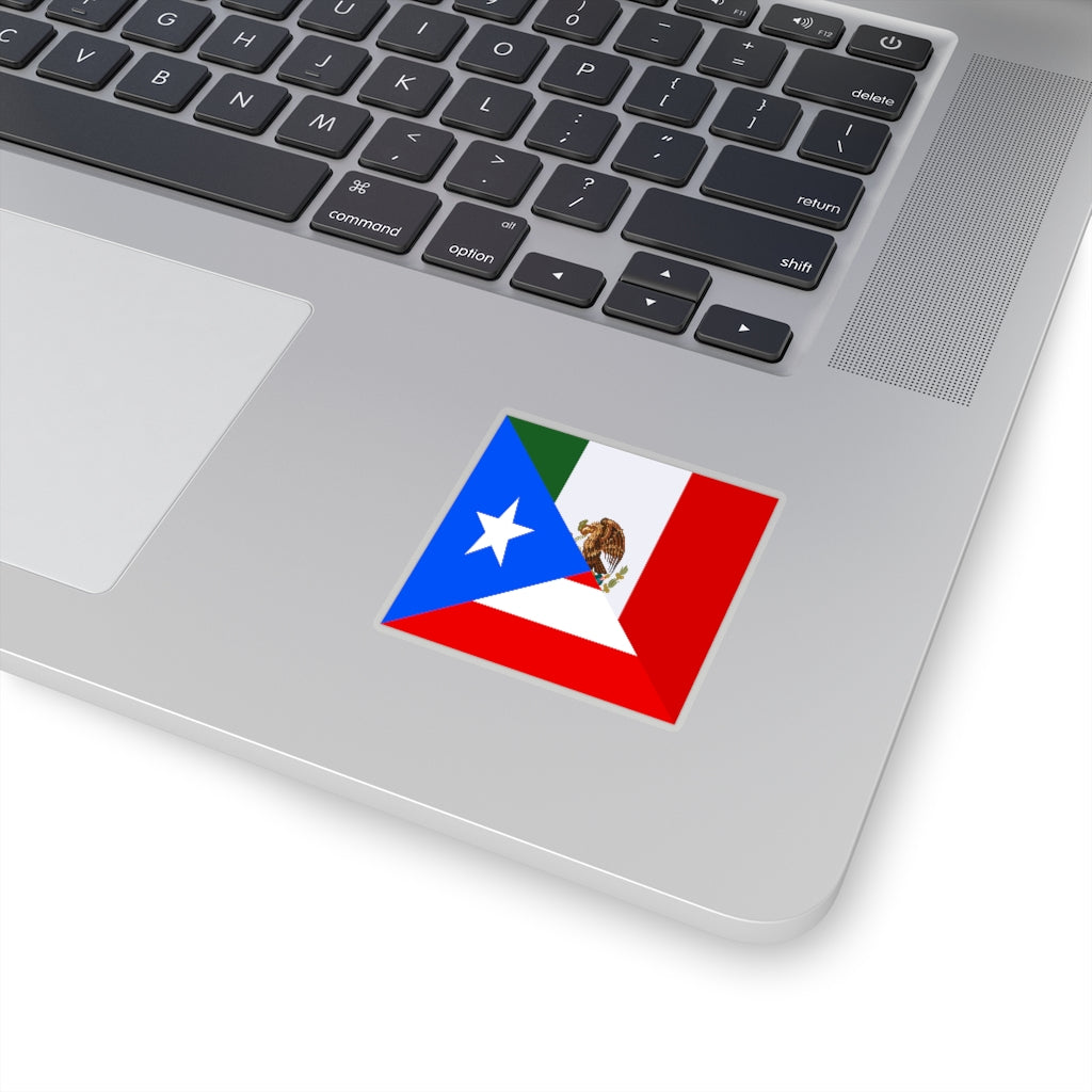 Puerto Rico Mexico Flag Sticker | Puerto Rican Mexican USA Stickers