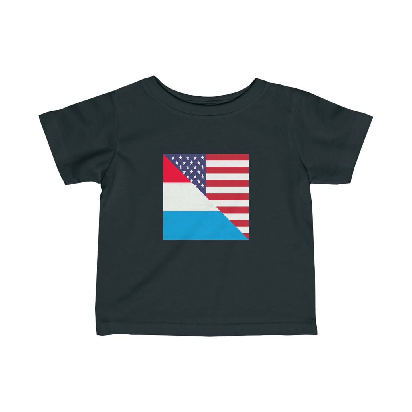 Infant Luxembourg American Flag Luxembourger USA Toddler Tee Shirt