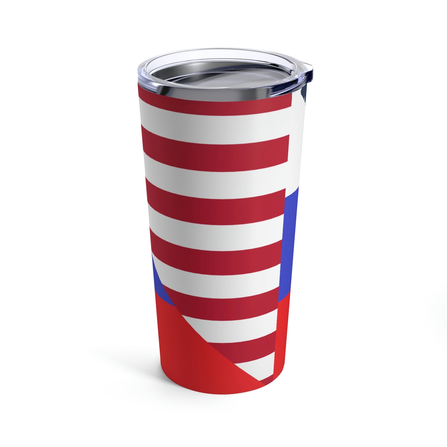 Russian American Flag Half Russia USA Tumbler 20oz Beverage Container