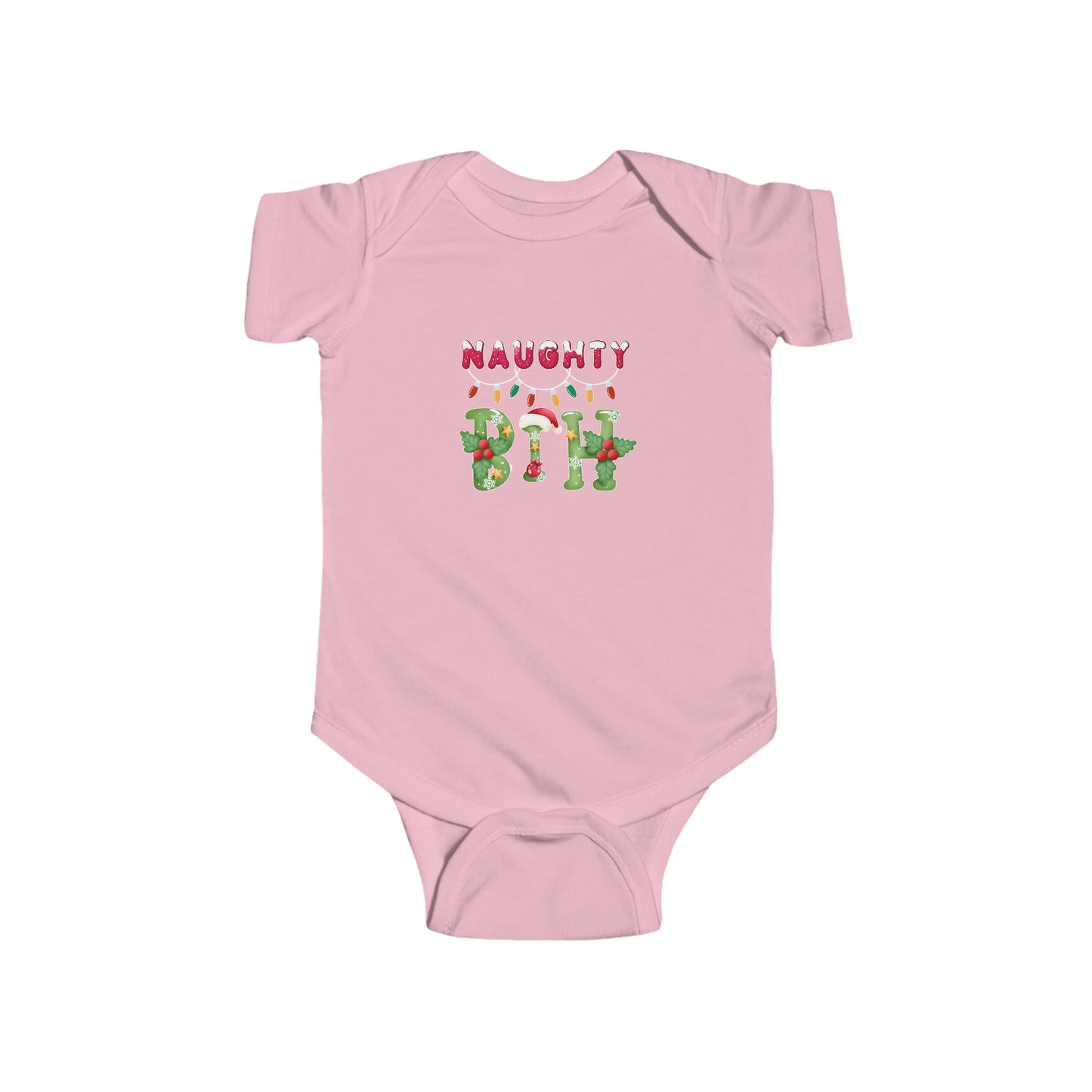 Naughty Bih Christmas Gift Baby Bodysuit | Newborn Boy Girl