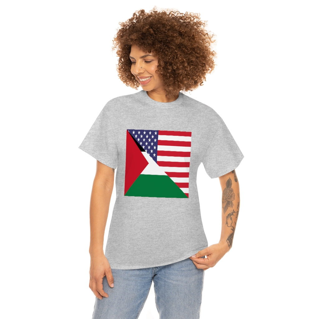 Palestinian American Flag T-Shirt | Unisex Palestine Men Women Tee