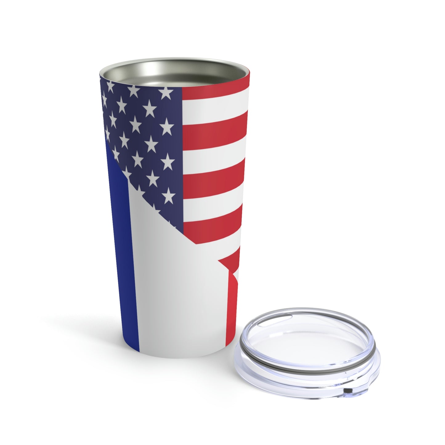 French American Flag France USA Tumbler 20oz