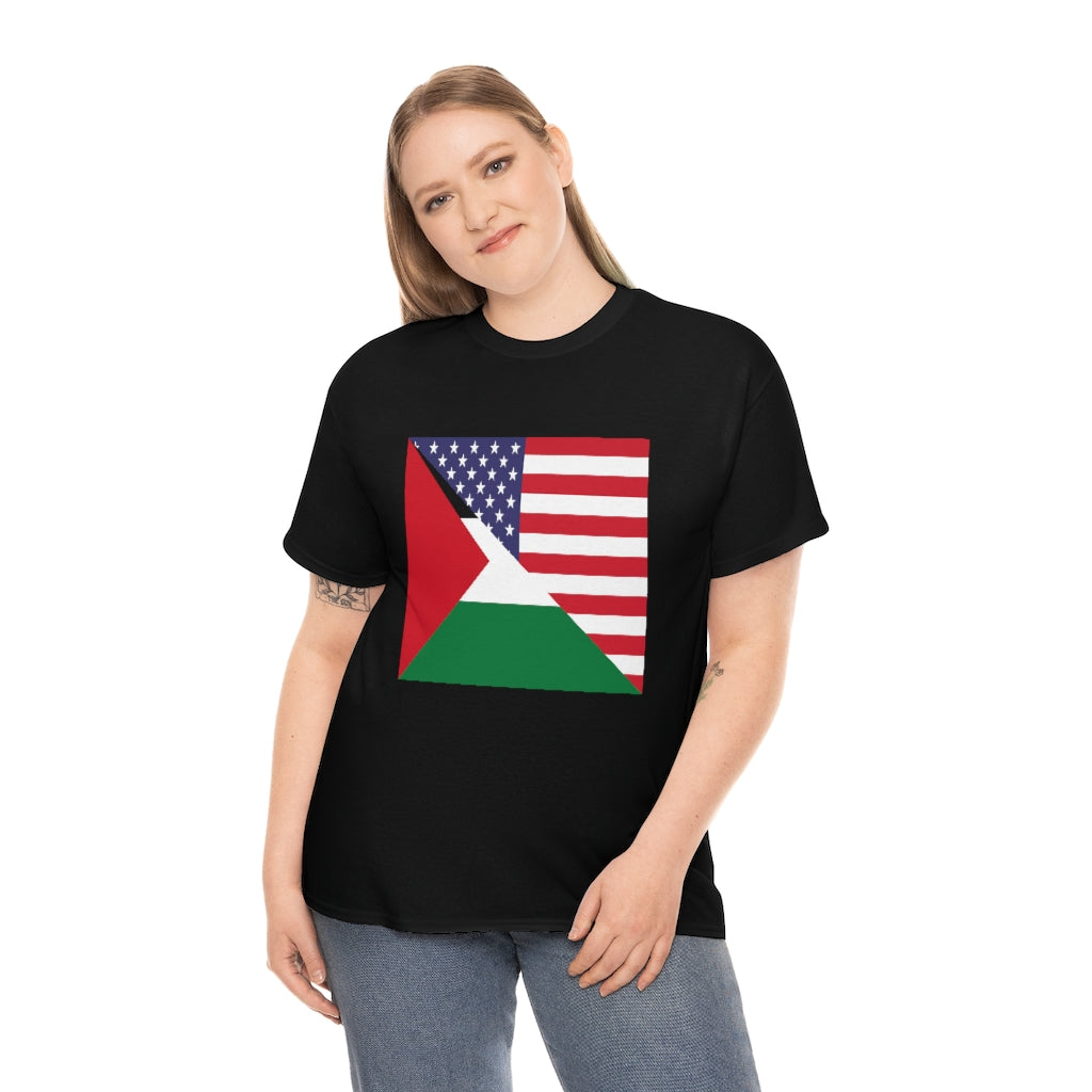 Palestinian American Flag T-Shirt | Unisex Palestine Men Women Tee