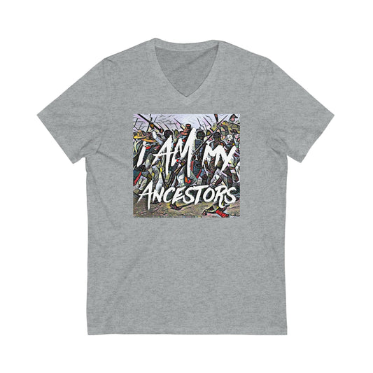 I Am My Ancestors Painting | Represent the Past in the Present V-Neck T-Shirt | Unisex Vee Shirt