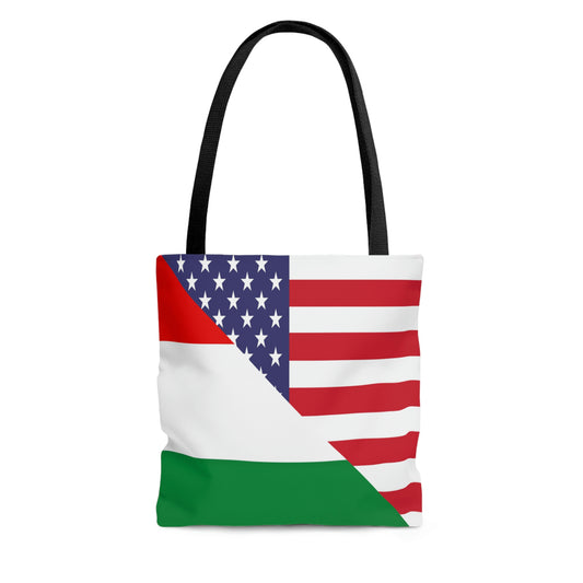 Hungarian American Flag Hungary USA Tote Bag | Shoulder Bag