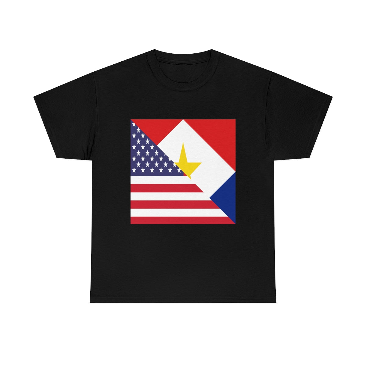 Saba American Flag Half Sabaean USA T-Shirt | Unisex Tee Shirt