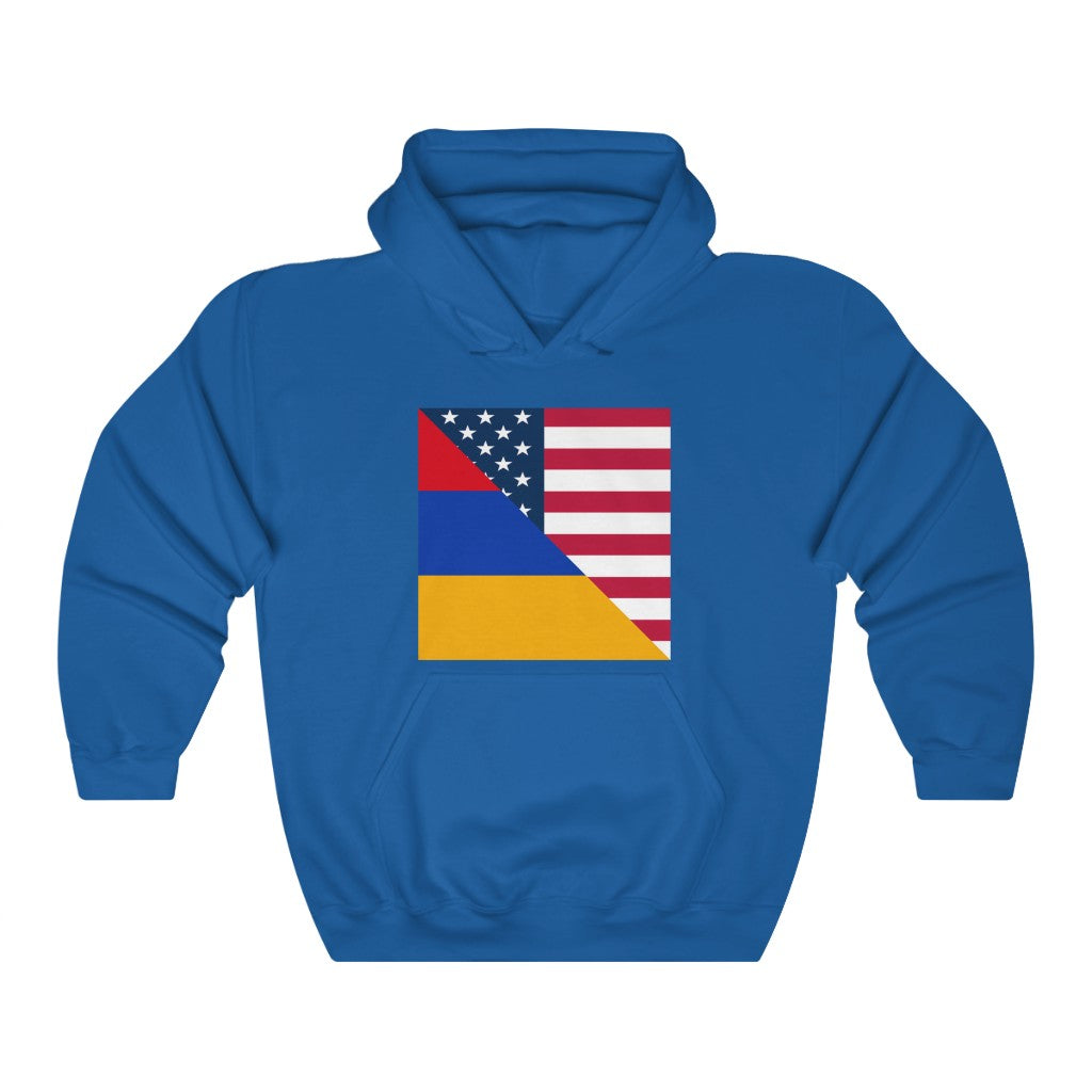 Armenian American Flag Hoodie | Unisex Armenia USA Hooded Sweatshirt