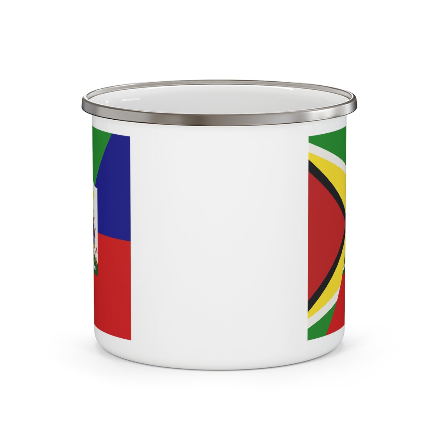 Guyanese Haitian Flag | Half Guyana Haiti Flag 12oz Enamel Mug