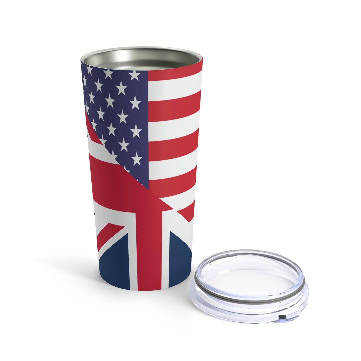 English American Flag United Kingdom USA Tumbler 20oz