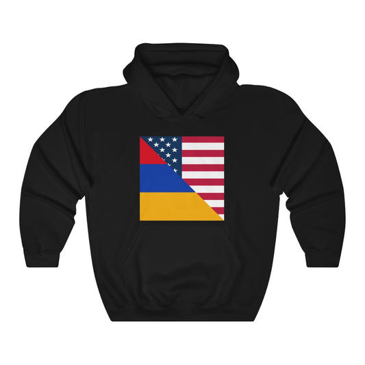 Armenian American Flag Hoodie | Unisex Armenia USA Hooded Sweatshirt