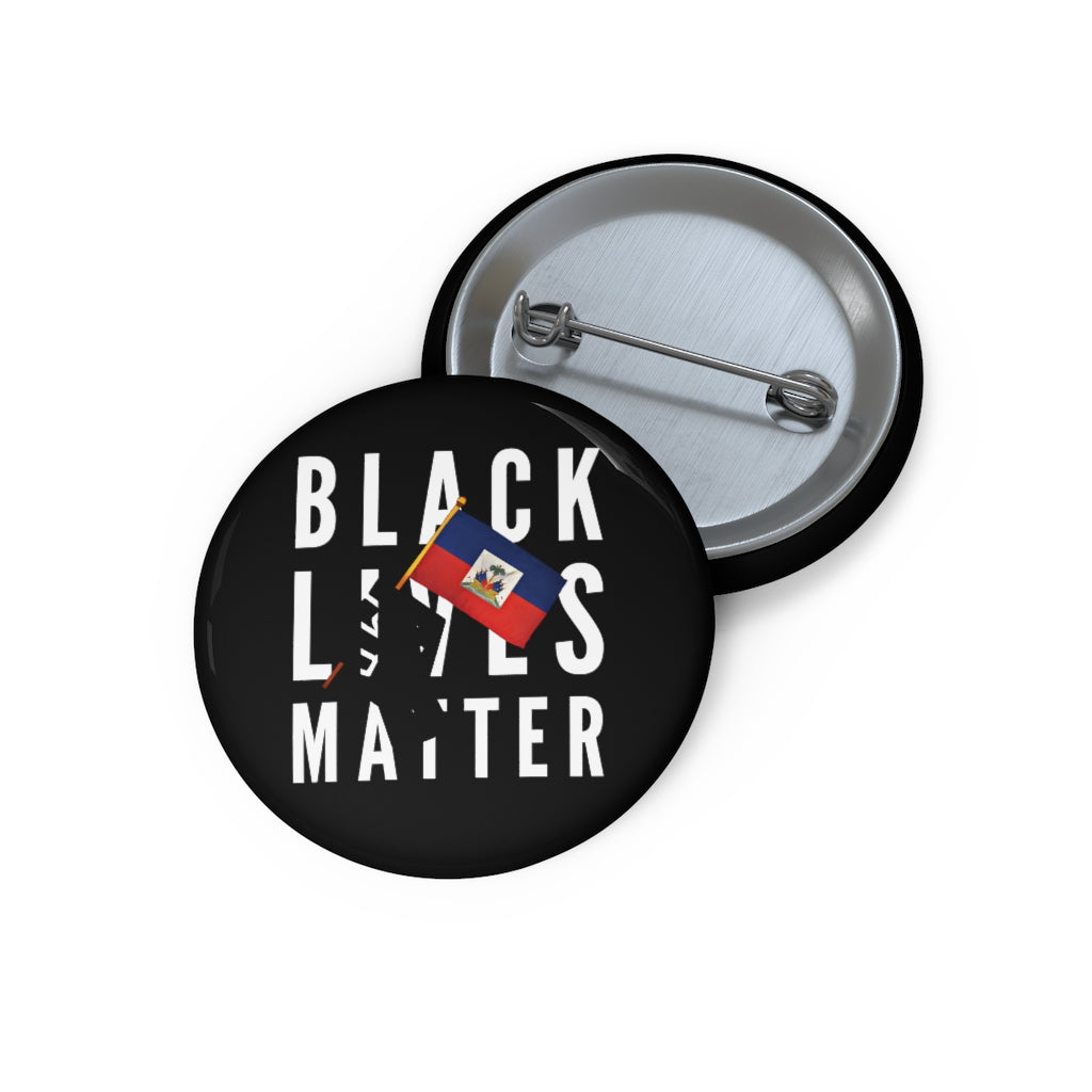 Black Lives Matter Haitian Flag Pin Button | BLM Haiti