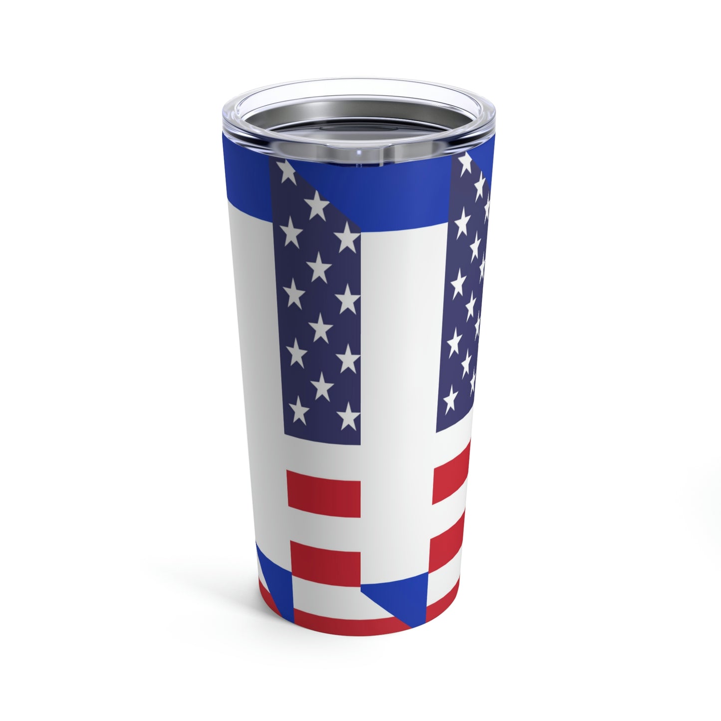 Israel American Flag Half Israeli USA Tumbler 20oz Beverage Container