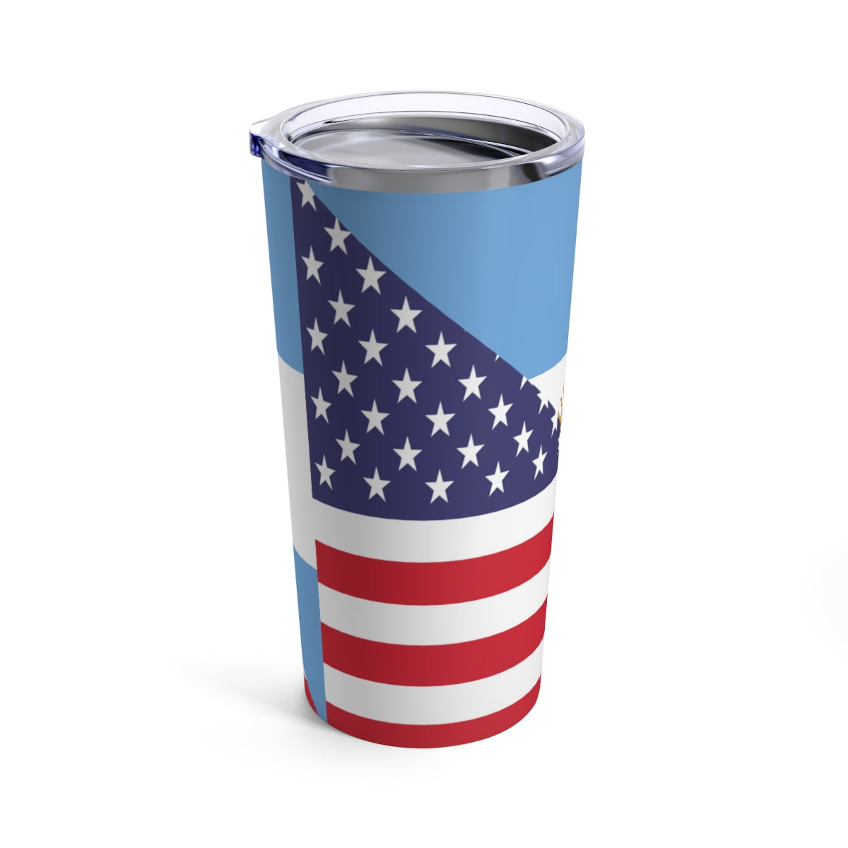 Argentina American Flag Argentinian USA Half Tumbler 20oz