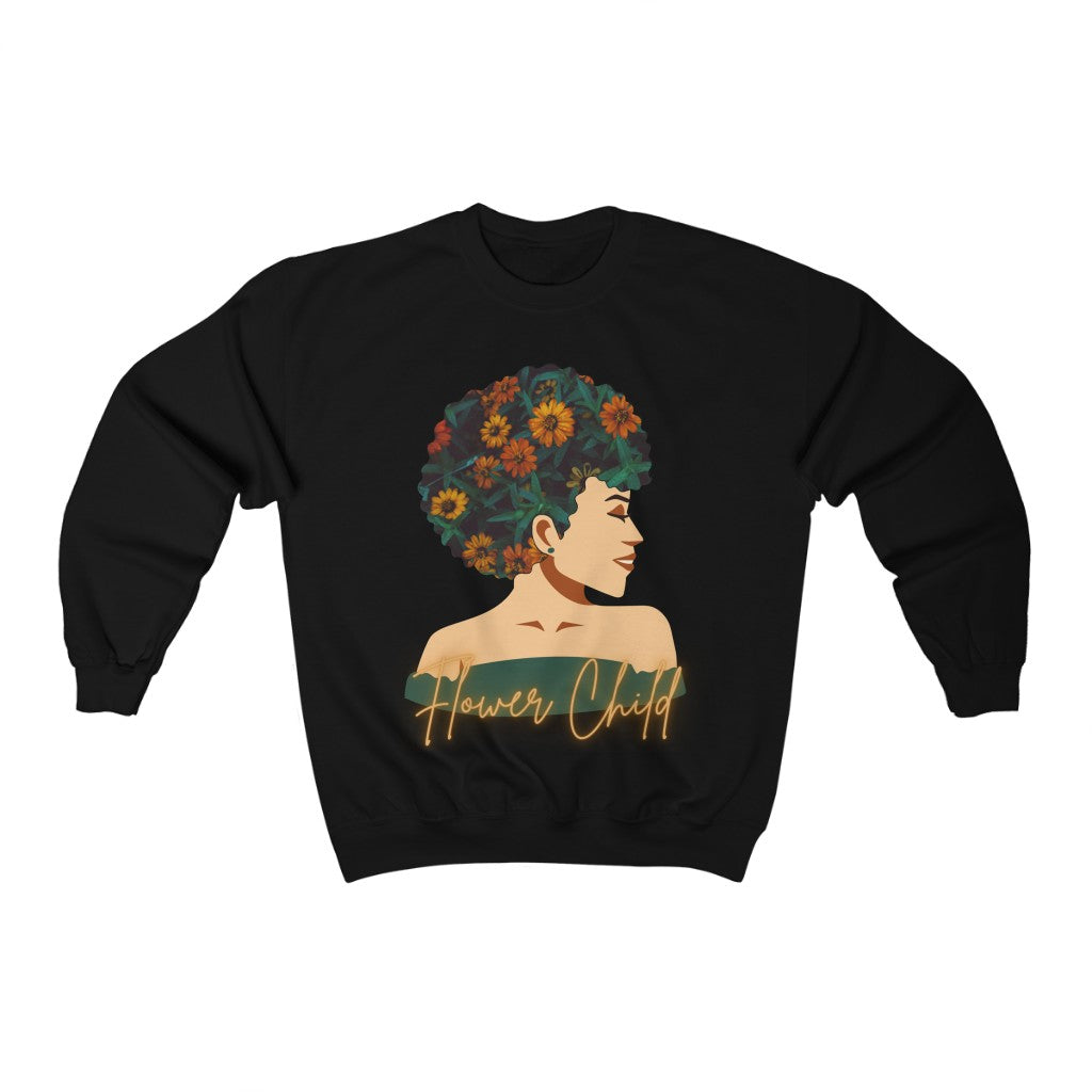 Flower Child Crewneck Sweatshirt | Earth Plant Lover Pullover