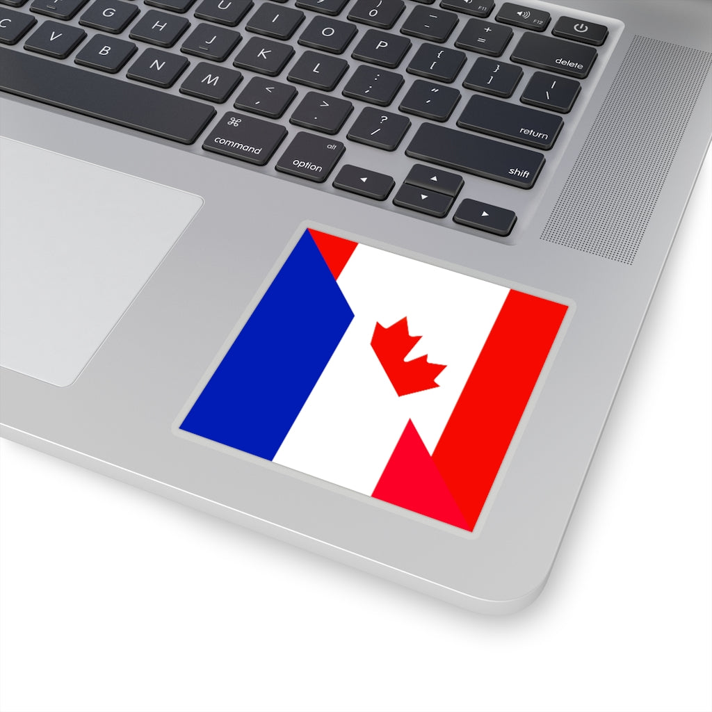 Canadian French Flag Sticker | Canada France Stickers