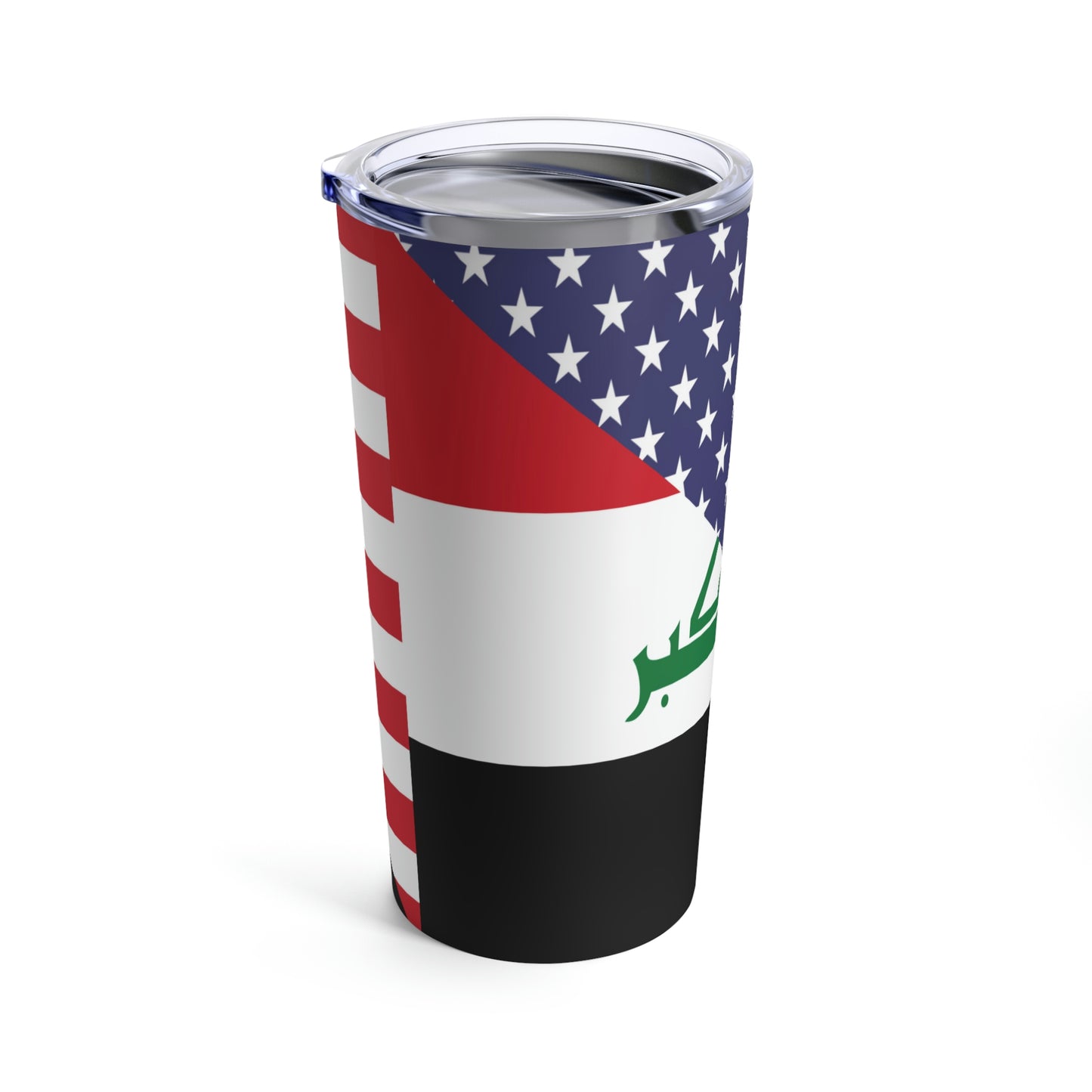 Iraq American Flag Half Iraqi USA Tumbler 20oz