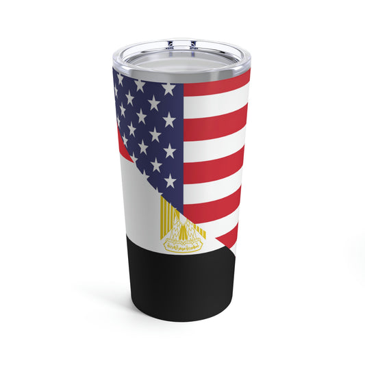 Egyptian American Flag Egypt USA Tumbler 20oz