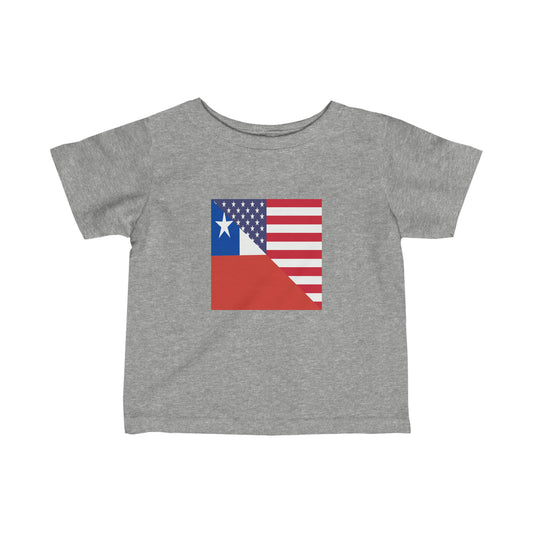 Infant Chilean American Flag Chile USA Toddler Tee Shirt